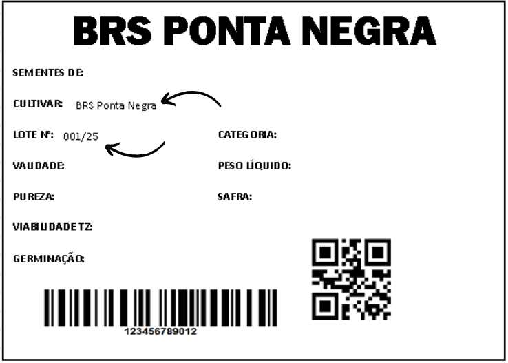 Exemplo de etiqueta